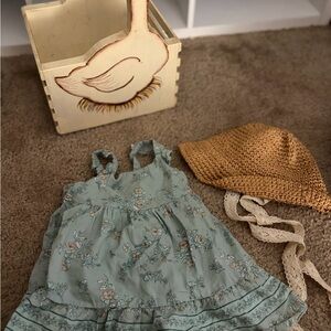 Baby Cottagecore Dress and Hat